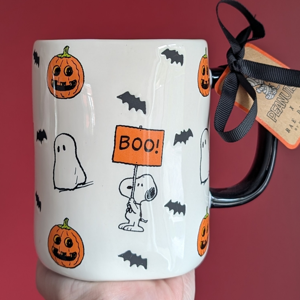 Rae Dunn x Peanuts SPOOKY Snoopy Halloween Mug, All-over Design - Picture 2 of 5